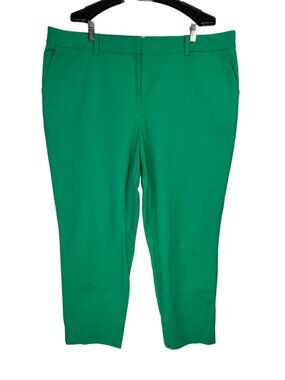 Boden Richmond 7/8 Trousers Ankle Pants Women's 20-22R Rich Emerald Green Cotton